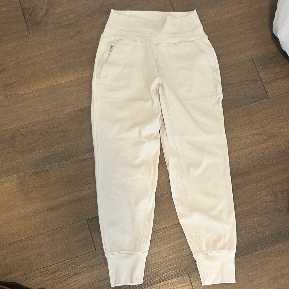 Athleta Beige Ribbed Pants